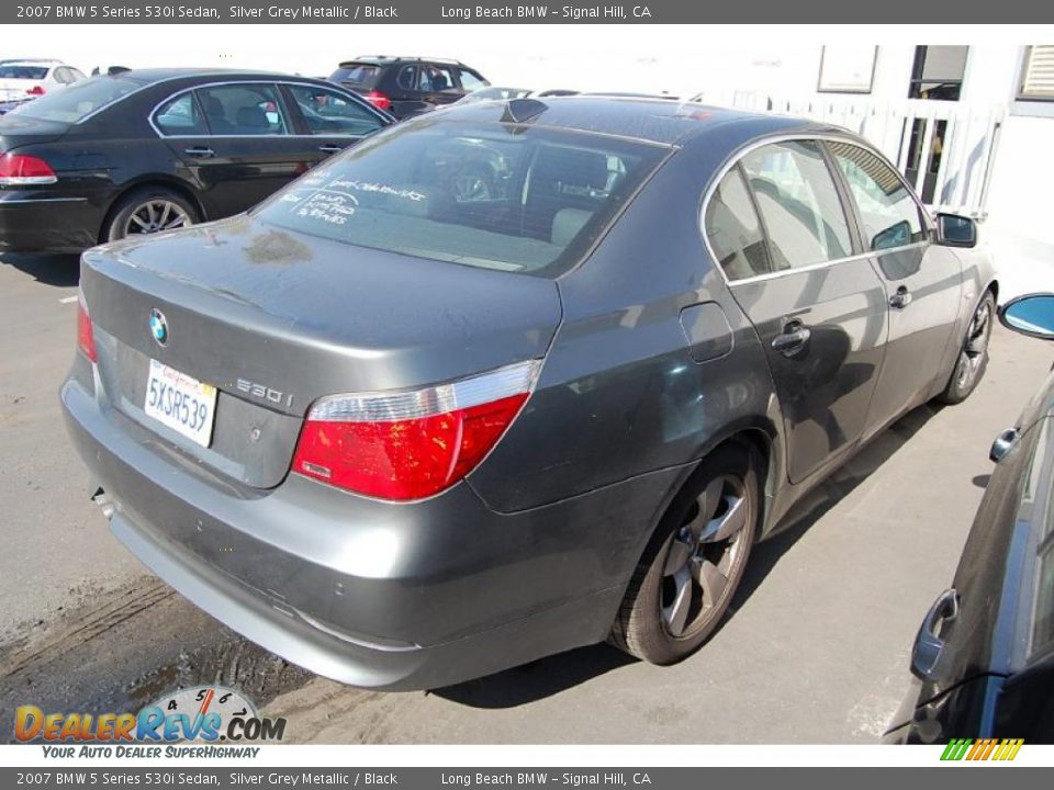 2007 BMW 5 Series 530i Sedan Silver Grey Metallic / Black Photo #5