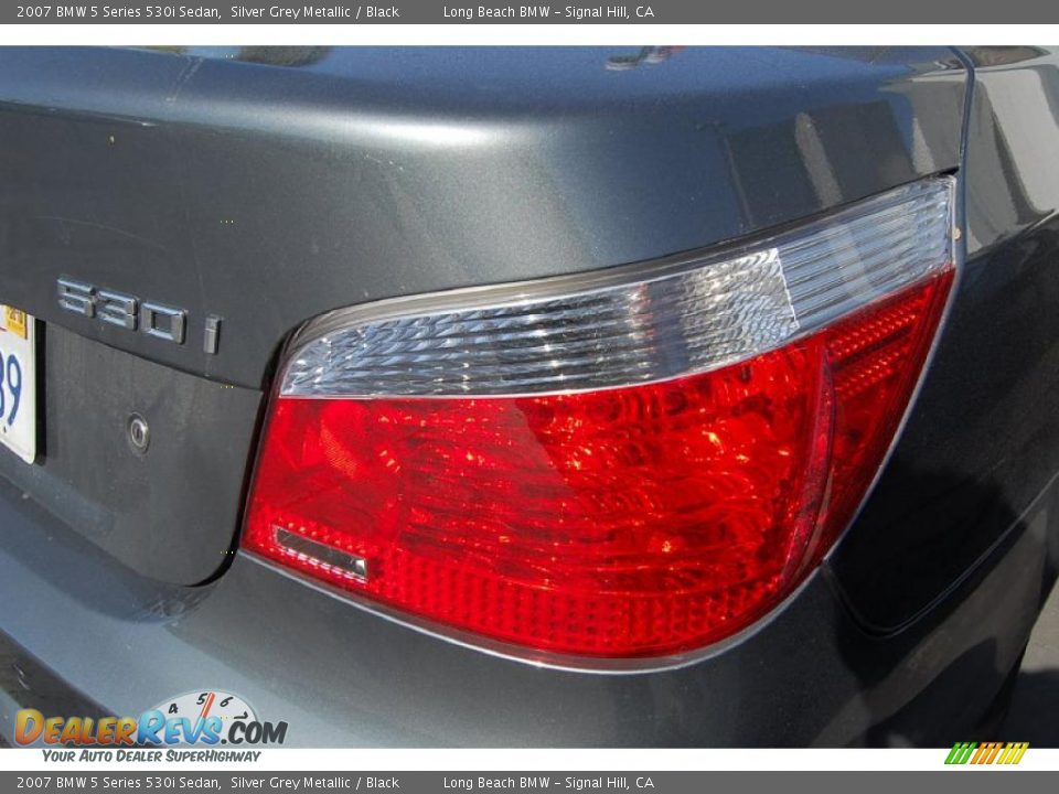 2007 BMW 5 Series 530i Sedan Silver Grey Metallic / Black Photo #6