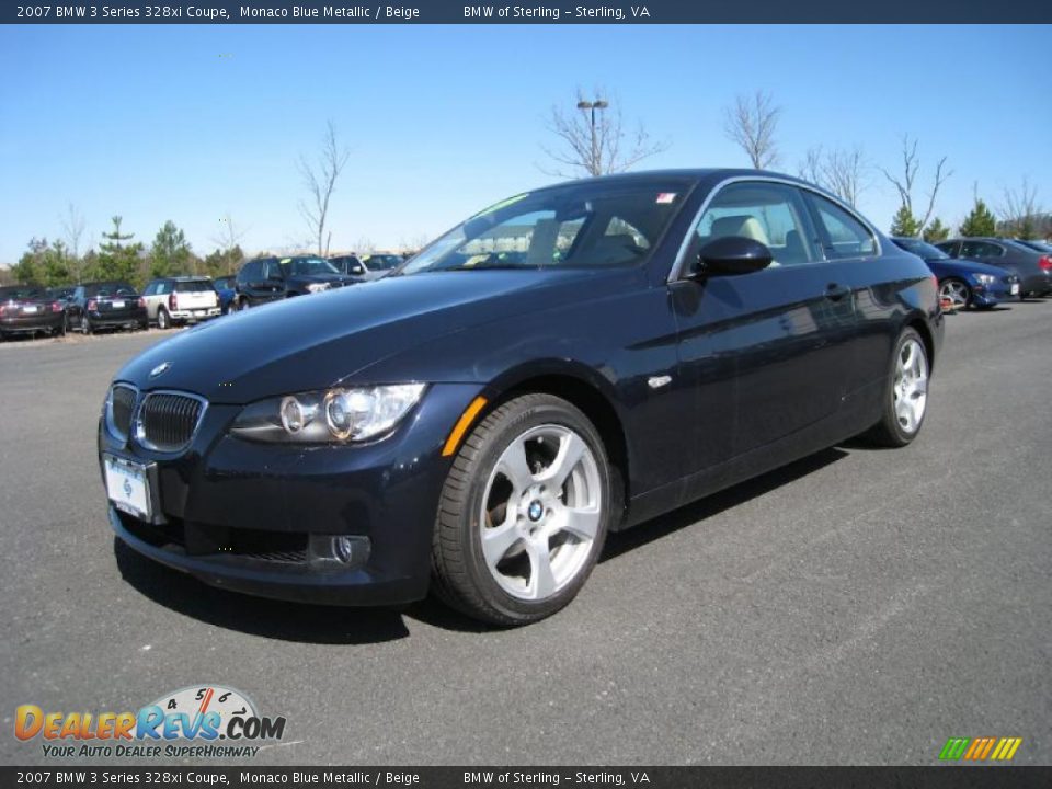 2007 BMW 3 Series 328xi Coupe Monaco Blue Metallic / Beige Photo #2