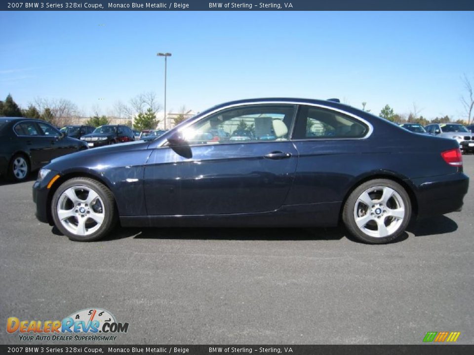 2007 BMW 3 Series 328xi Coupe Monaco Blue Metallic / Beige Photo #3