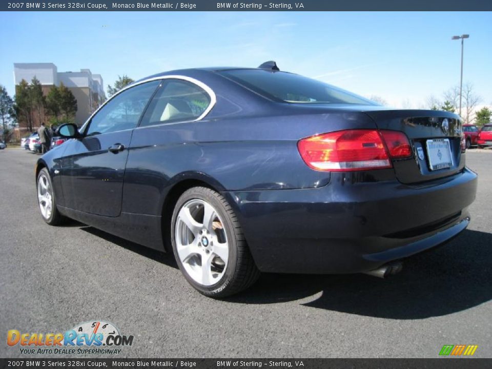 2007 BMW 3 Series 328xi Coupe Monaco Blue Metallic / Beige Photo #4