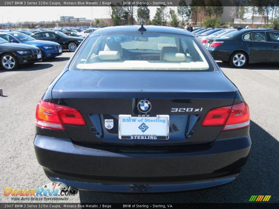 2007 BMW 3 Series 328xi Coupe Monaco Blue Metallic / Beige Photo #5