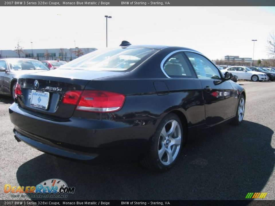 2007 BMW 3 Series 328xi Coupe Monaco Blue Metallic / Beige Photo #6