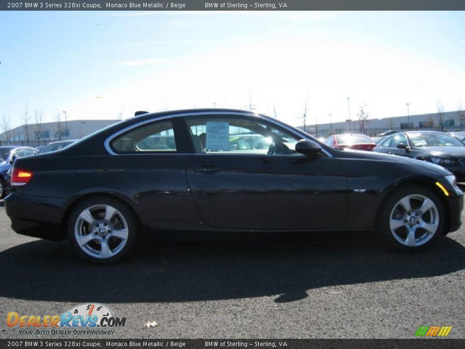 2007 BMW 3 Series 328xi Coupe Monaco Blue Metallic / Beige Photo #7