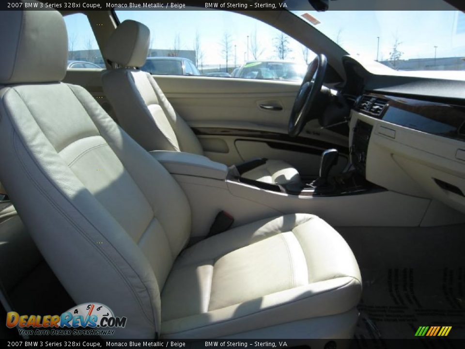 2007 BMW 3 Series 328xi Coupe Monaco Blue Metallic / Beige Photo #9