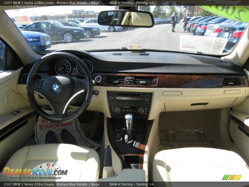 2007 BMW 3 Series 328xi Coupe Monaco Blue Metallic / Beige Photo #11