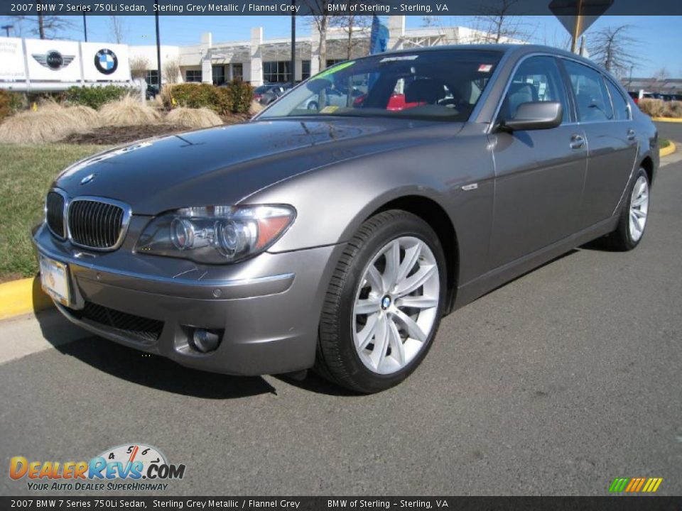 2007 BMW 7 Series 750Li Sedan Sterling Grey Metallic / Flannel Grey Photo #2