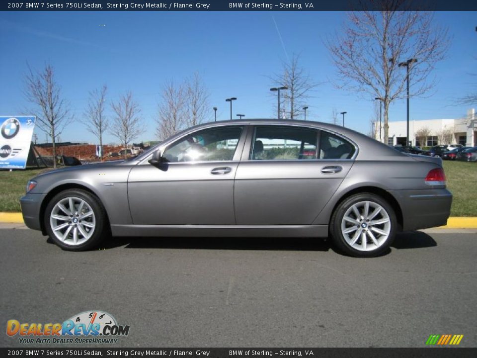 2007 BMW 7 Series 750Li Sedan Sterling Grey Metallic / Flannel Grey Photo #3