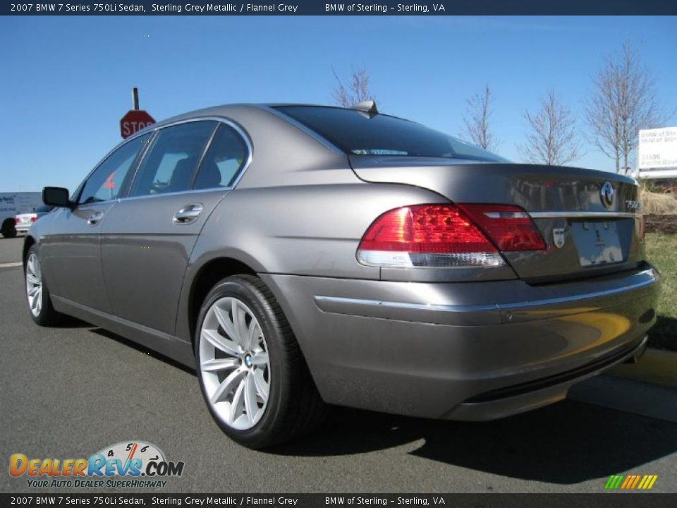 2007 BMW 7 Series 750Li Sedan Sterling Grey Metallic / Flannel Grey Photo #4