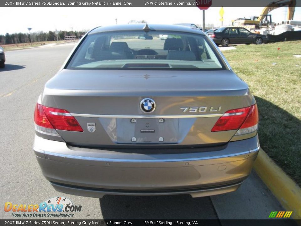 2007 BMW 7 Series 750Li Sedan Sterling Grey Metallic / Flannel Grey Photo #5