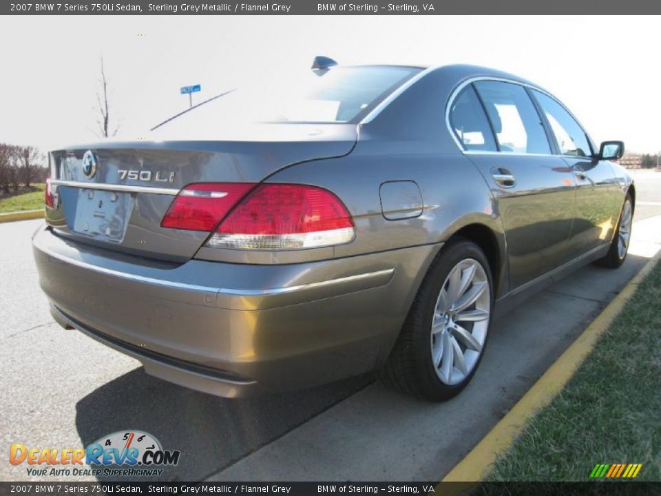 2007 BMW 7 Series 750Li Sedan Sterling Grey Metallic / Flannel Grey Photo #6