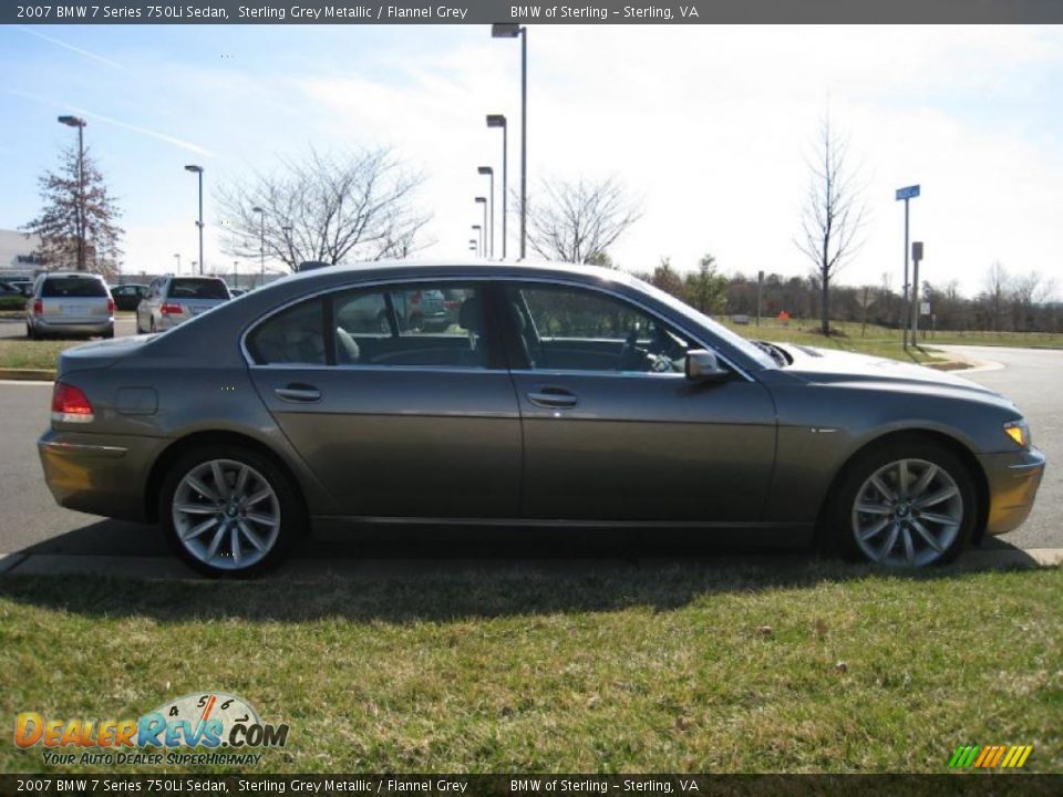 2007 BMW 7 Series 750Li Sedan Sterling Grey Metallic / Flannel Grey Photo #7