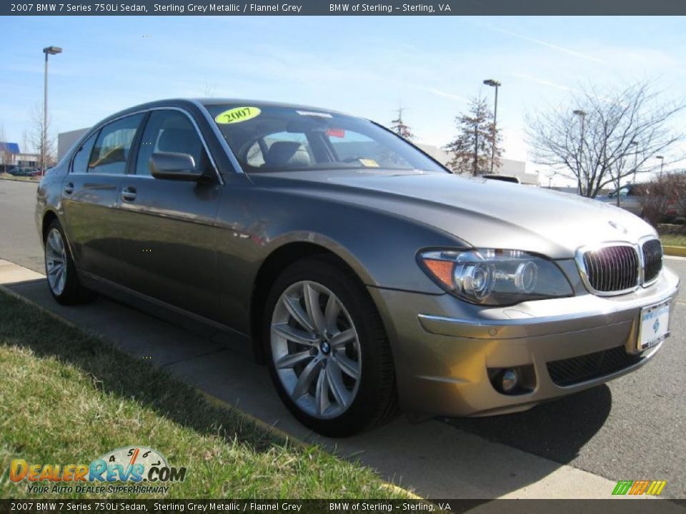 2007 BMW 7 Series 750Li Sedan Sterling Grey Metallic / Flannel Grey Photo #8