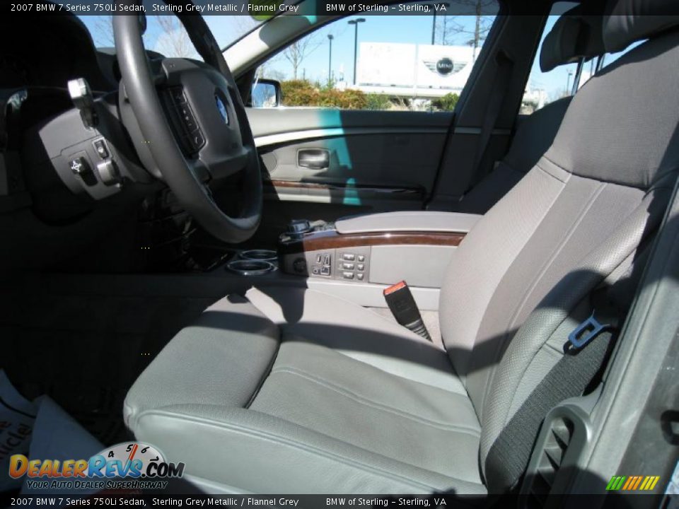 2007 BMW 7 Series 750Li Sedan Sterling Grey Metallic / Flannel Grey Photo #9