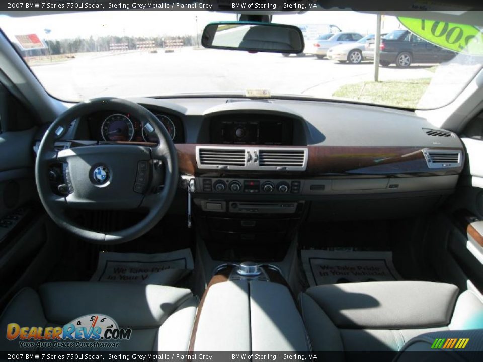 2007 BMW 7 Series 750Li Sedan Sterling Grey Metallic / Flannel Grey Photo #11