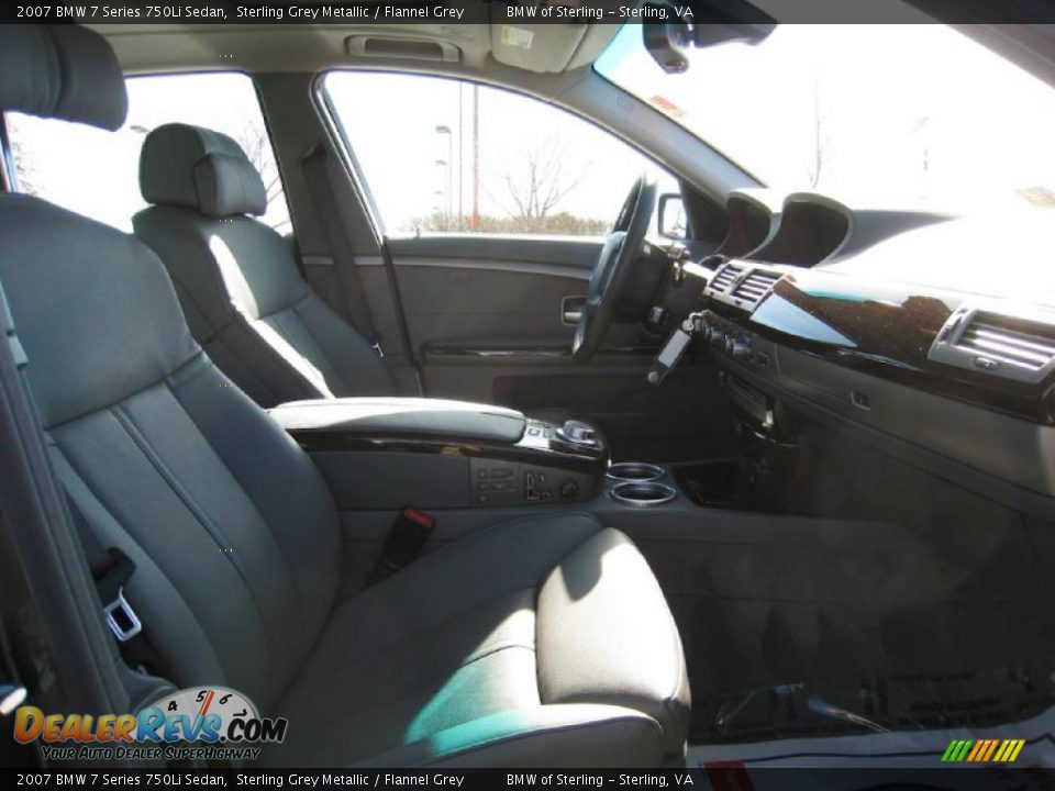 2007 BMW 7 Series 750Li Sedan Sterling Grey Metallic / Flannel Grey Photo #13