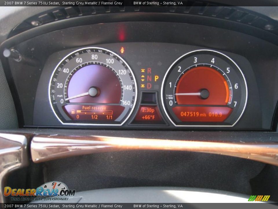 2007 BMW 7 Series 750Li Sedan Sterling Grey Metallic / Flannel Grey Photo #14