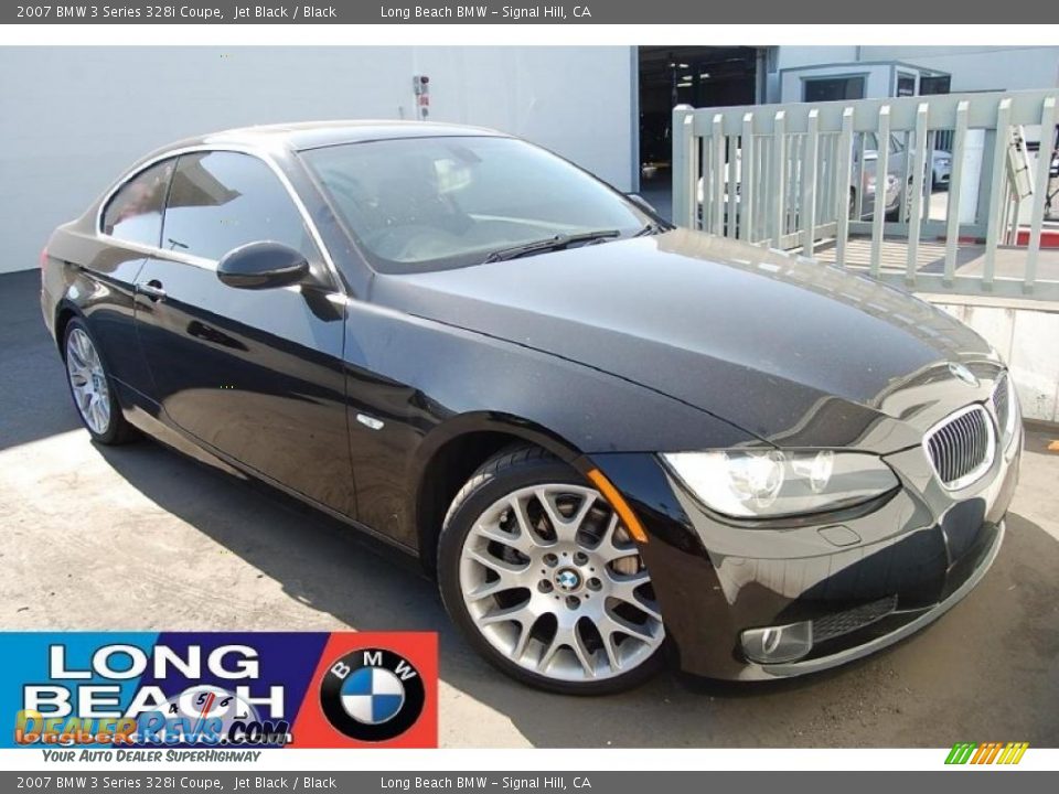 2007 BMW 3 Series 328i Coupe Jet Black / Black Photo #1