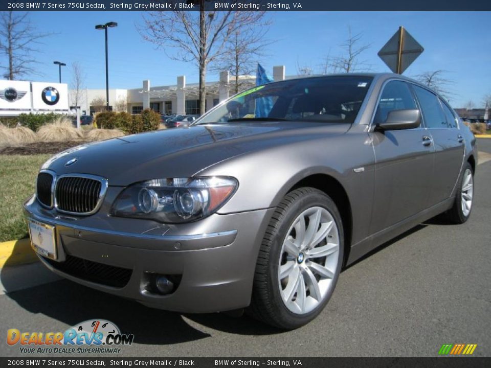 2008 BMW 7 Series 750Li Sedan Sterling Grey Metallic / Black Photo #2