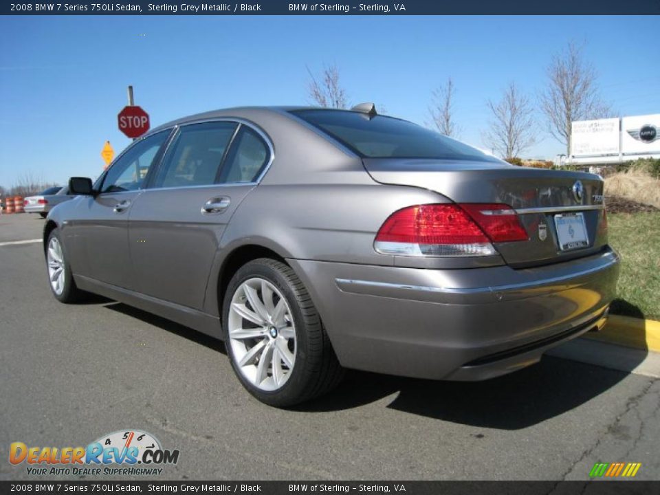 2008 BMW 7 Series 750Li Sedan Sterling Grey Metallic / Black Photo #4