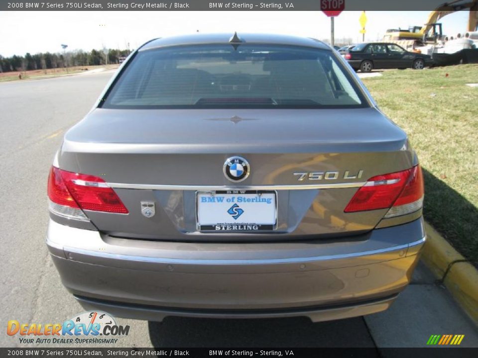 2008 BMW 7 Series 750Li Sedan Sterling Grey Metallic / Black Photo #5