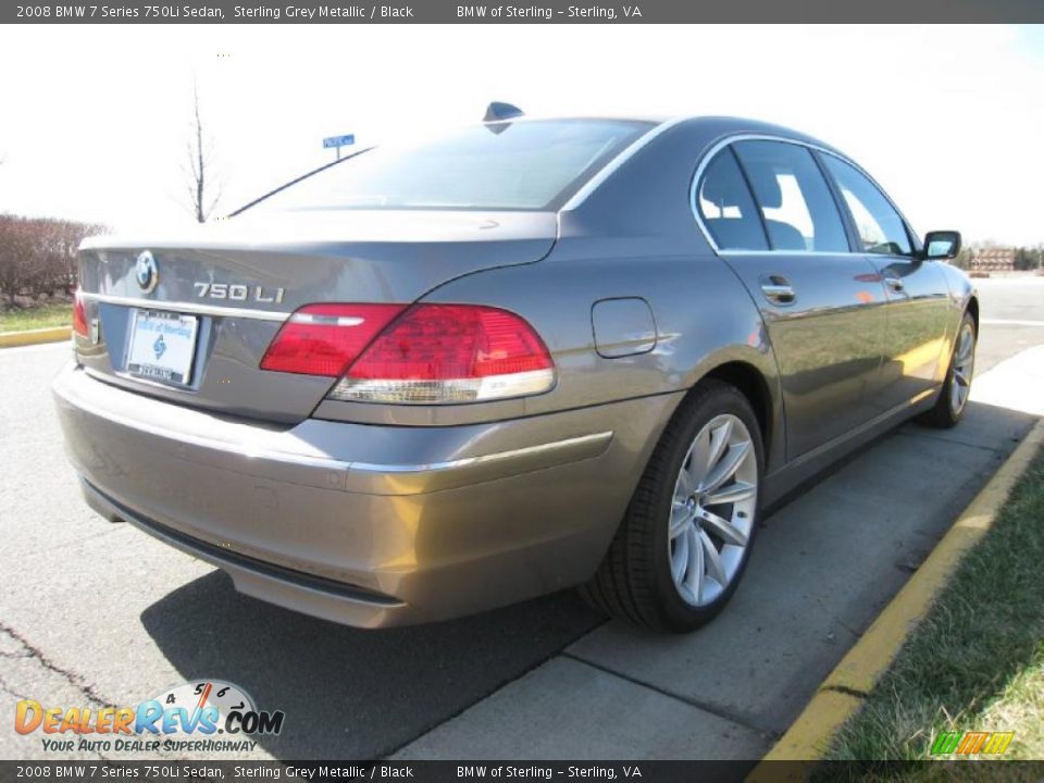 2008 BMW 7 Series 750Li Sedan Sterling Grey Metallic / Black Photo #6