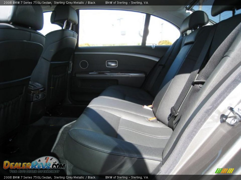 2008 BMW 7 Series 750Li Sedan Sterling Grey Metallic / Black Photo #12