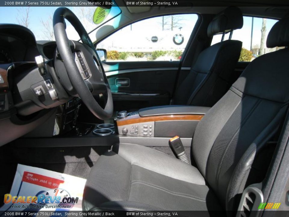 2008 BMW 7 Series 750Li Sedan Sterling Grey Metallic / Black Photo #13
