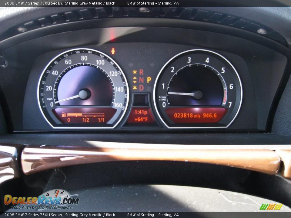 2008 BMW 7 Series 750Li Sedan Sterling Grey Metallic / Black Photo #14
