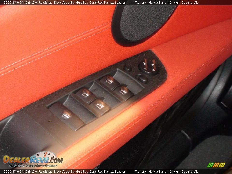 2009 BMW Z4 sDrive30i Roadster Black Sapphire Metallic / Coral Red Kansas Leather Photo #20