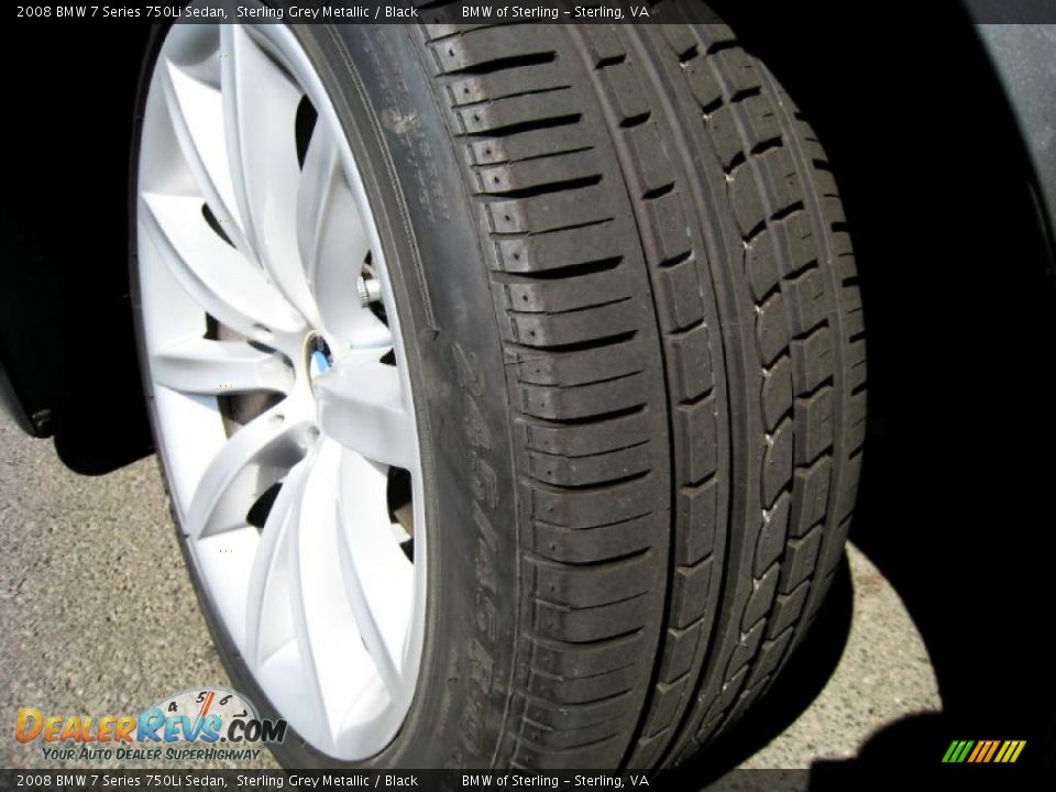 2008 BMW 7 Series 750Li Sedan Sterling Grey Metallic / Black Photo #16