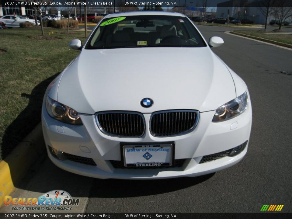 2007 BMW 3 Series 335i Coupe Alpine White / Cream Beige Photo #1