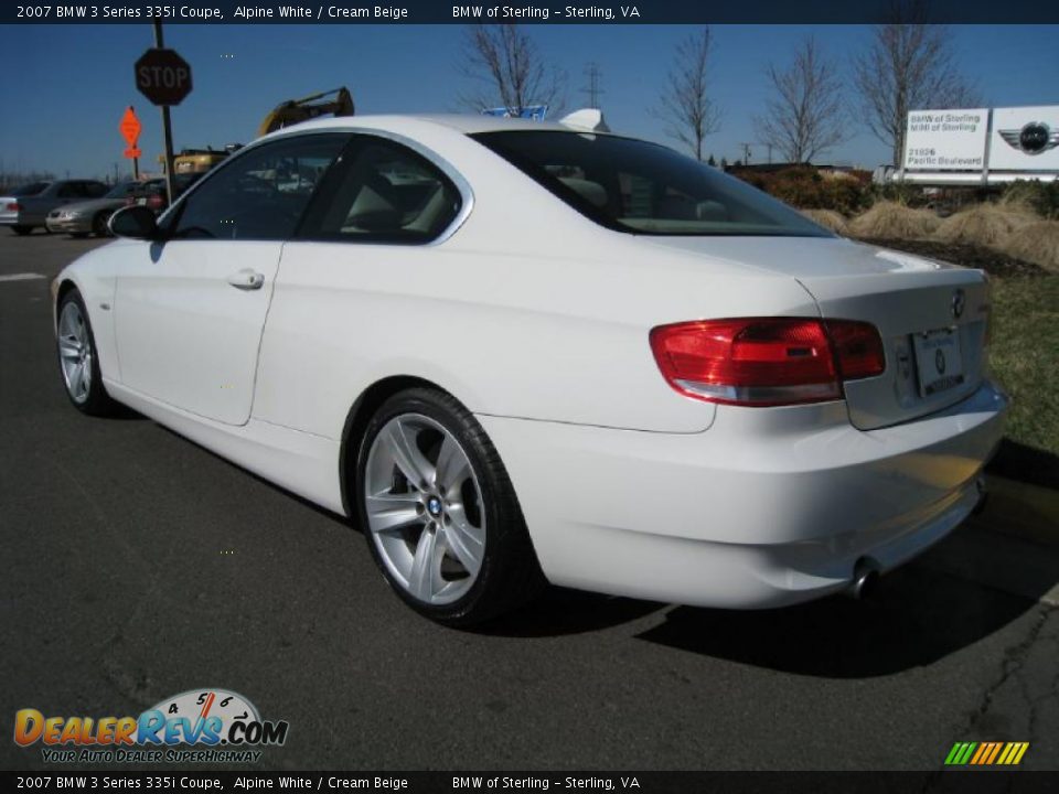 2007 BMW 3 Series 335i Coupe Alpine White / Cream Beige Photo #4