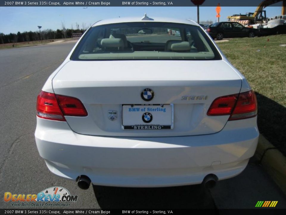 2007 BMW 3 Series 335i Coupe Alpine White / Cream Beige Photo #5