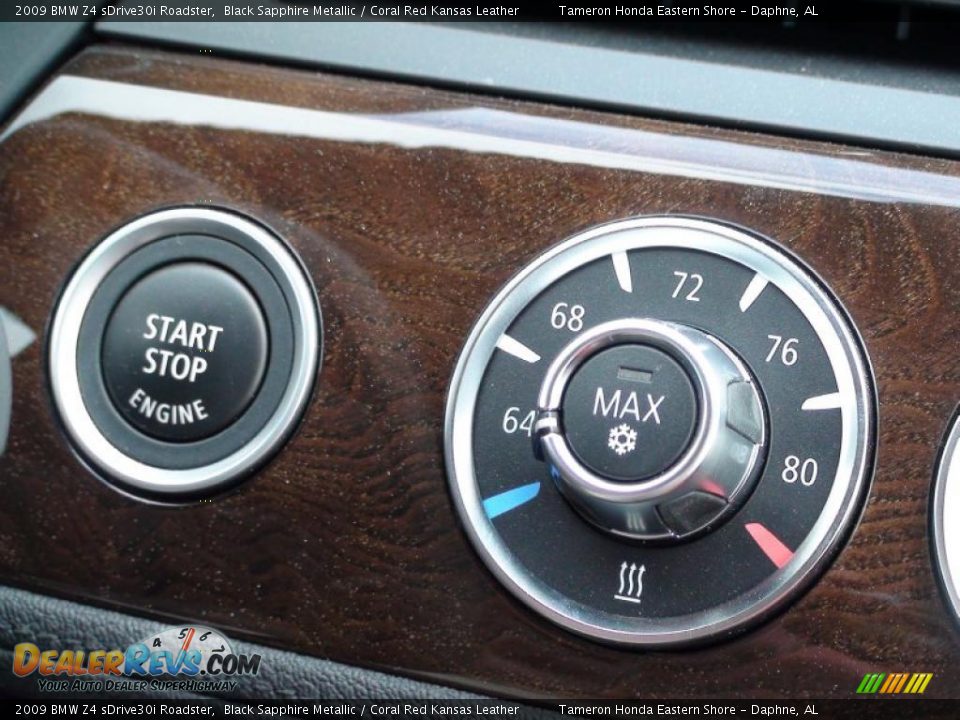 2009 BMW Z4 sDrive30i Roadster Black Sapphire Metallic / Coral Red Kansas Leather Photo #25