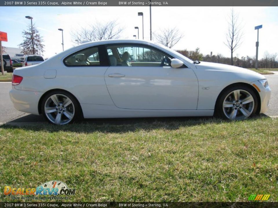 2007 BMW 3 Series 335i Coupe Alpine White / Cream Beige Photo #7