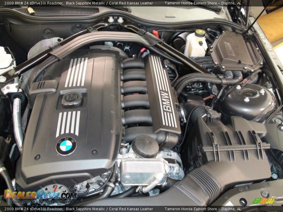 2009 BMW Z4 sDrive30i Roadster Black Sapphire Metallic / Coral Red Kansas Leather Photo #28