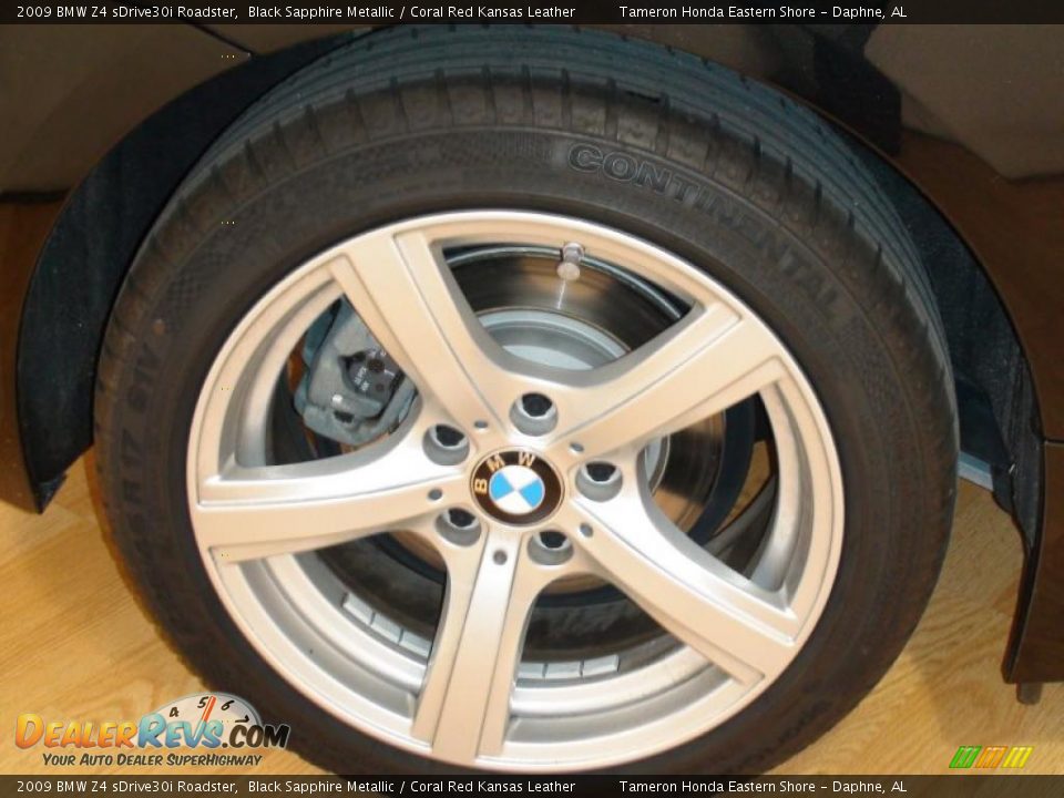 2009 BMW Z4 sDrive30i Roadster Black Sapphire Metallic / Coral Red Kansas Leather Photo #32