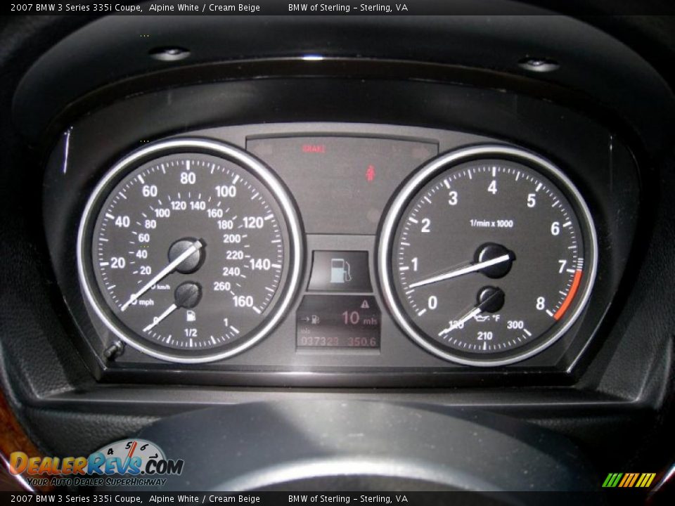 2007 BMW 3 Series 335i Coupe Alpine White / Cream Beige Photo #14