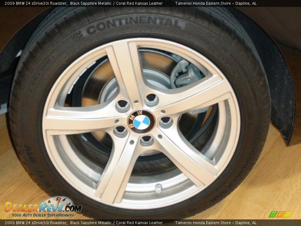 2009 BMW Z4 sDrive30i Roadster Black Sapphire Metallic / Coral Red Kansas Leather Photo #34