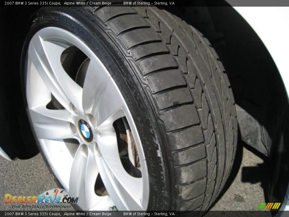 2007 BMW 3 Series 335i Coupe Alpine White / Cream Beige Photo #16