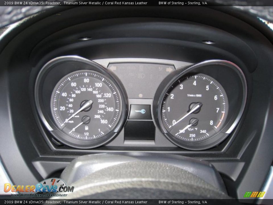 2009 BMW Z4 sDrive35i Roadster Titanium Silver Metallic / Coral Red Kansas Leather Photo #14