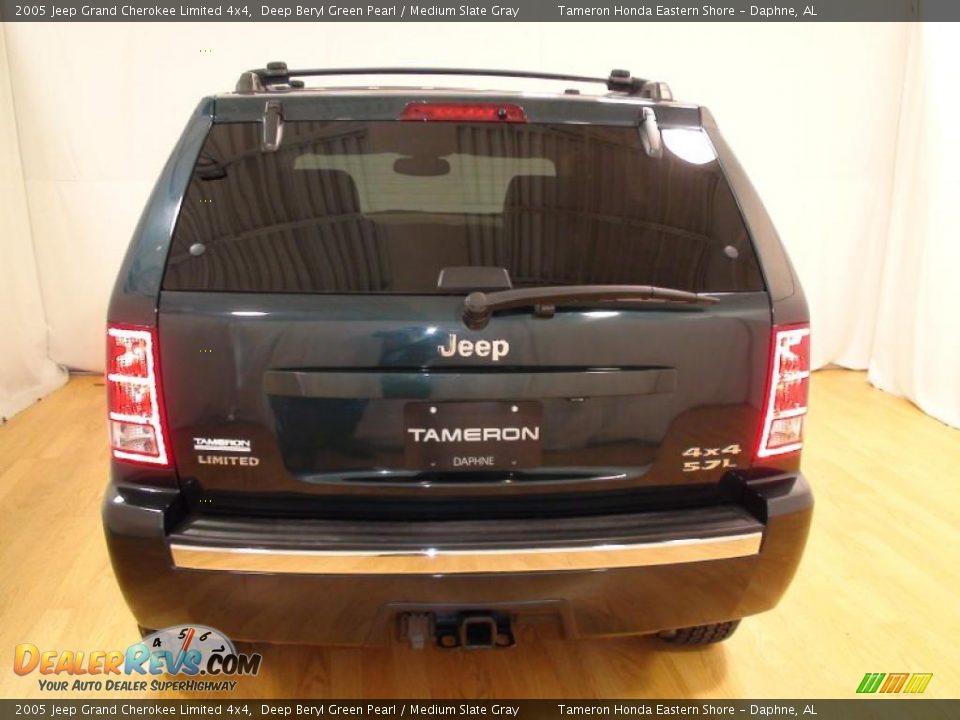 2005 Jeep Grand Cherokee Limited 4x4 Deep Beryl Green Pearl / Medium Slate Gray Photo #10
