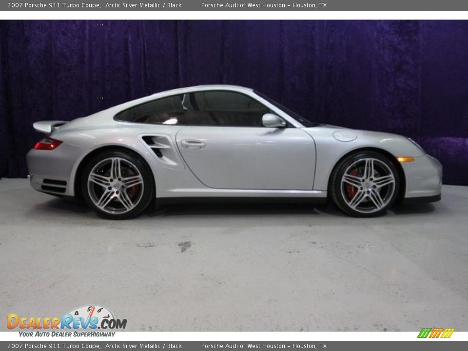2007 Porsche 911 Turbo Coupe Arctic Silver Metallic / Black Photo #2