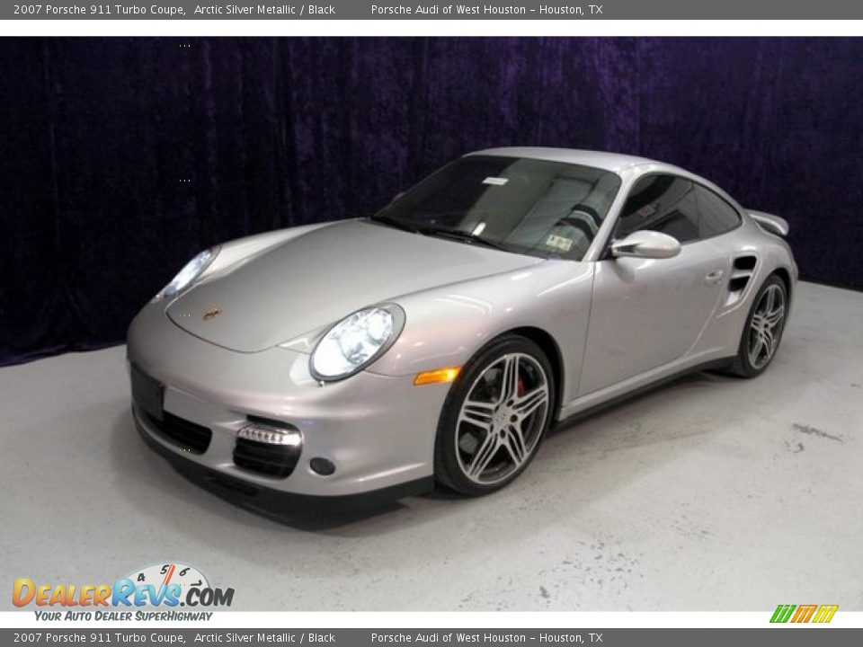 2007 Porsche 911 Turbo Coupe Arctic Silver Metallic / Black Photo #10
