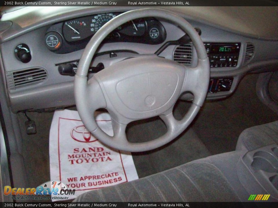 2002 Buick Century Custom Sterling Silver Metallic / Medium Gray Photo #12