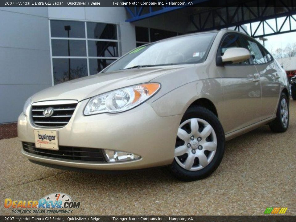 2007 Hyundai Elantra GLS Sedan Quicksilver / Beige Photo #1