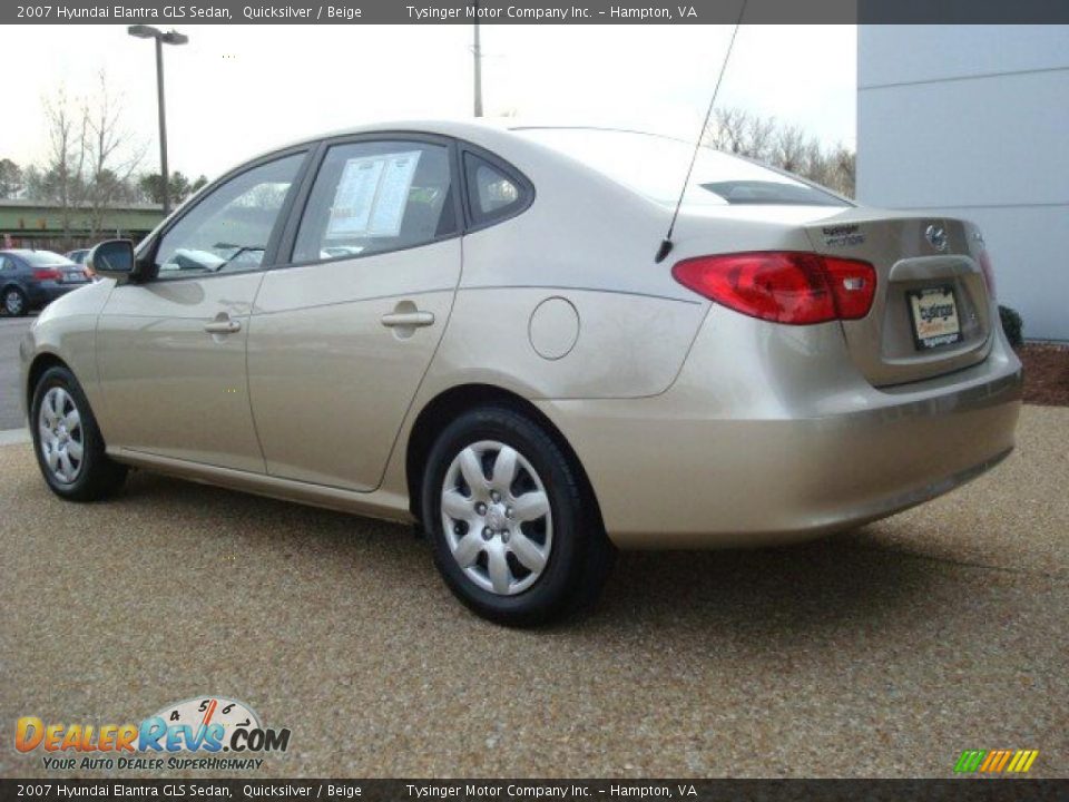 2007 Hyundai Elantra GLS Sedan Quicksilver / Beige Photo #4