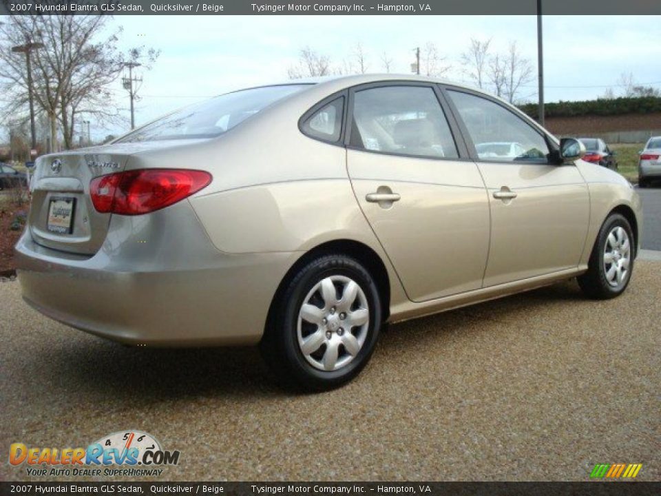 2007 Hyundai Elantra GLS Sedan Quicksilver / Beige Photo #6