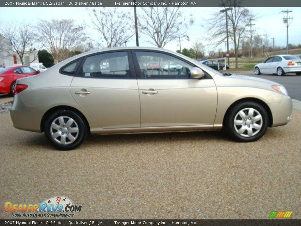 2007 Hyundai Elantra GLS Sedan Quicksilver / Beige Photo #7